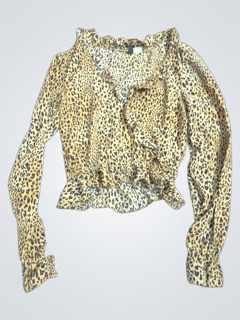 Leopardenmuster Langarmshirt