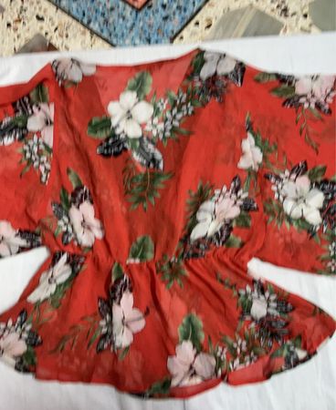 George Blumenmuster Transparente Kleid