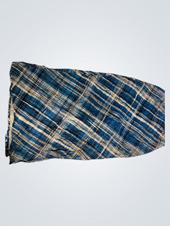 CYNTHIA Blue Plaid Maxi Dress