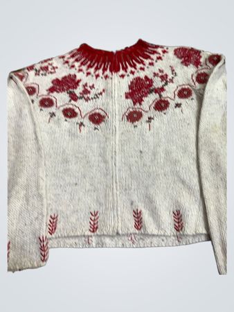 MAX & LILY Weißer Floral Strickpullover