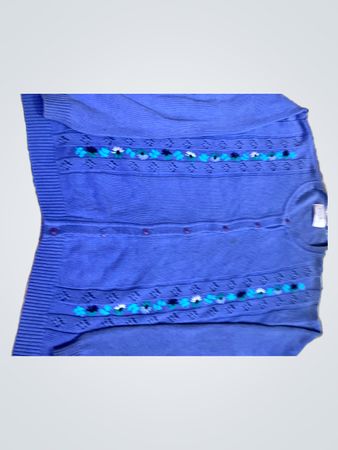TWIK Blau Bestickter Cardigan
