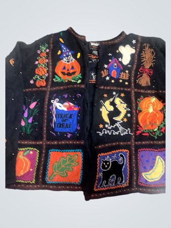 Cardigã Aplique de Halloween Studio BOO!