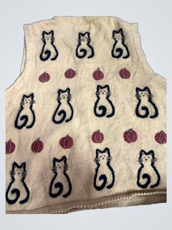 Gilet en tricot brodé de chat et de balle pour femmes Christopher & Banks