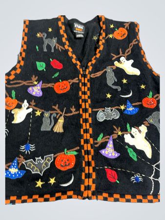 STUDIO BOOT Halloween Themed Sweater Vest