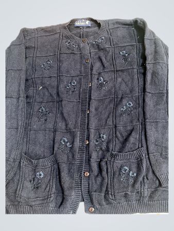 Tulchan Frauen Marineblau Bestickter Cardigan
