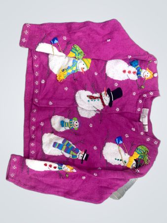 Jane's Closet Damen Pullover mit hässlichem Schneemann-Weihnachtspullover