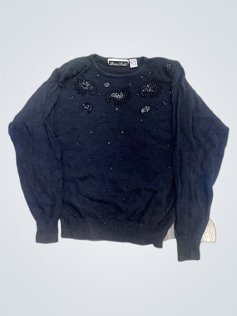 Dana Scott schwarzer Pullover mit Verzierungen