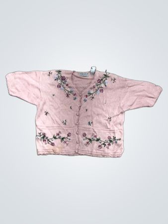 CAROLYN TAYLOR FOR BY DESIGN Pink Florales Strick-Cardigan