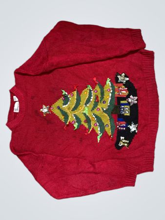 Internationaler Strick-Weihnachtsbaum-Pullover