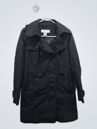 Jones New York Sport Black Trench Coat