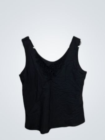 Black Lace Trim Camisole Top