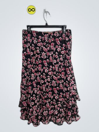 Notations Floral Ruffle Mini Skirt