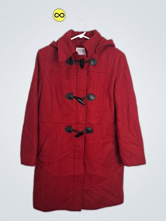 Nautica Red Hooded Parka Coat