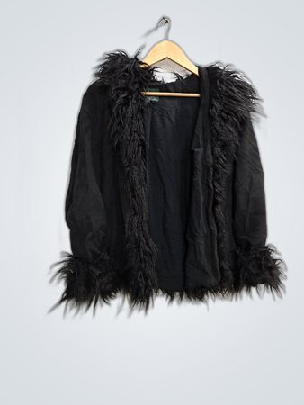 Wild Fable Black Faux Fur Coat