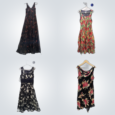 Y2K Floral Denim Dresses
