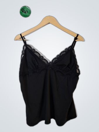 Black Lace Trim Camisole