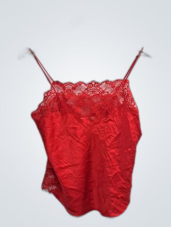 Adagio Red Lace Trim Camisole