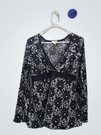 Body Central Black Lace Blouse