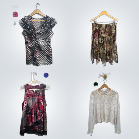 Y2K Printed Blouses Bundle