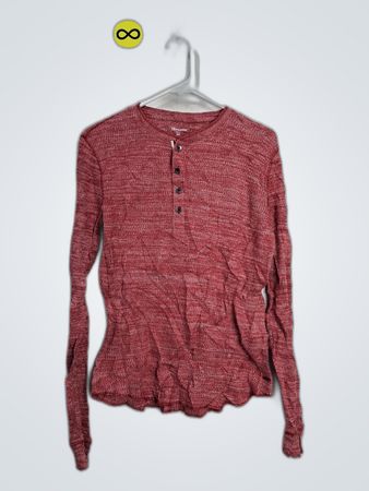 Express Langarm-Henley-Shirt