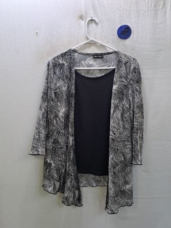Britann Black Printed Cardigan