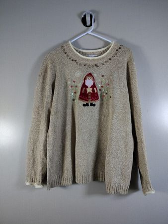 Hand-Embroidered Knit Sweater