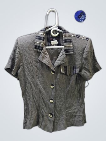J.S.J Gray Striped Shirt