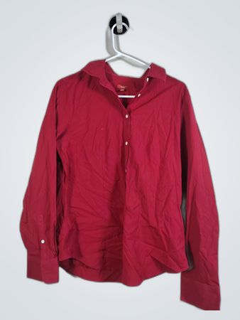 Theory Red Button-Up Shirt