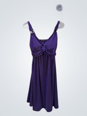 American City Wear Purple Twist Front Midi Dress