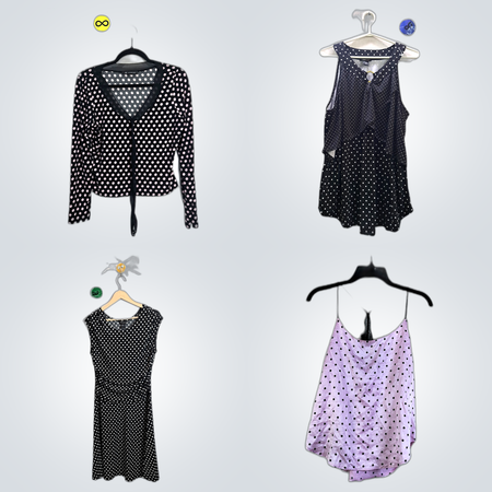 Y2K Polka Dot Blouses