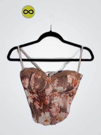 Floral Lace Bustier Top