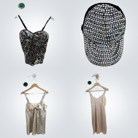 Black Beaded Hat Bundle