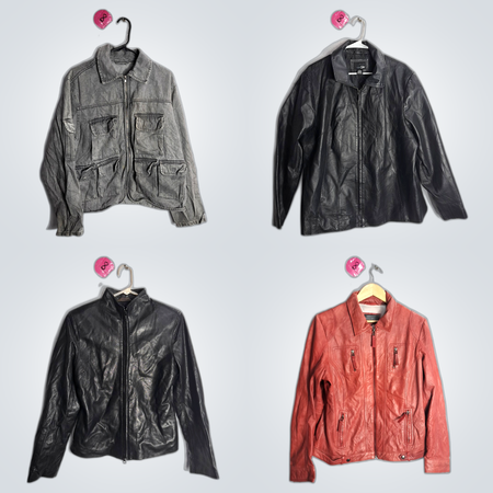 Y2k zipper leather jackets