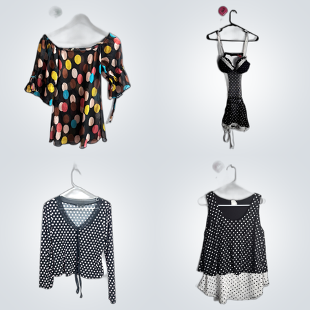 Y2K Polka Dot Blouses