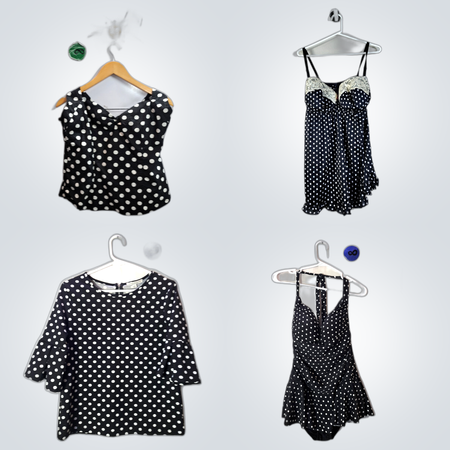 Y2K Polka Dot Blouses