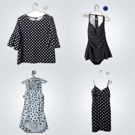 Y2K Polka Dot Blouses