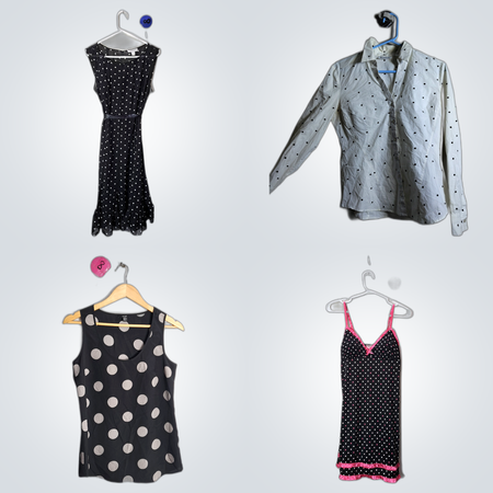 Y2K Polka Dot Blouses