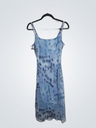 Blue Floral Slip Dress