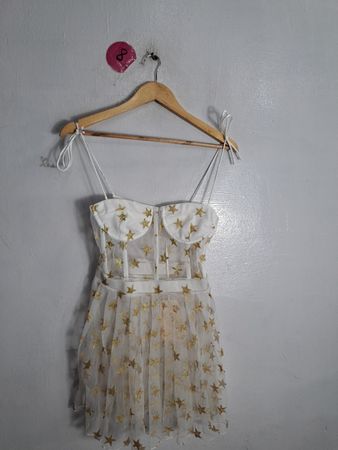 White Dress with Gold Stars