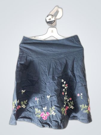 Embroidered Cotton Mini Skirt