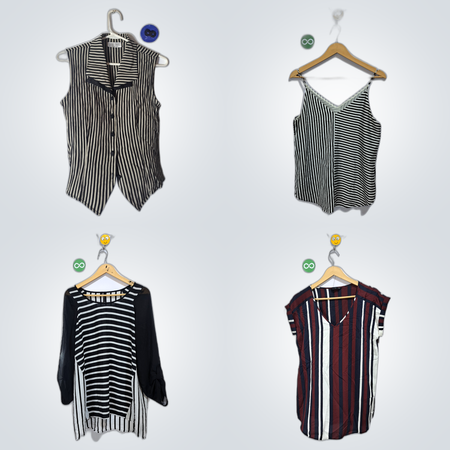 Y2K mixed tops ft stripes