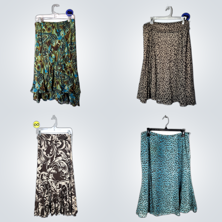 Y2K mix style poly skirt