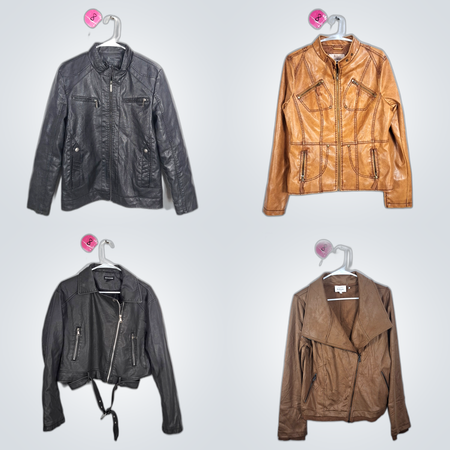 Y2K leather jacket with zipper style