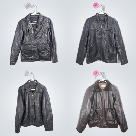 Y2K beggy style leather jackets