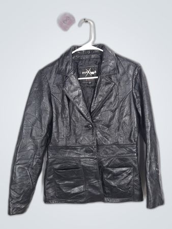 XOXO Black Leather Jacket