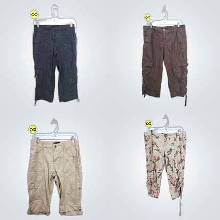 Y2K cotton Capri cargo style