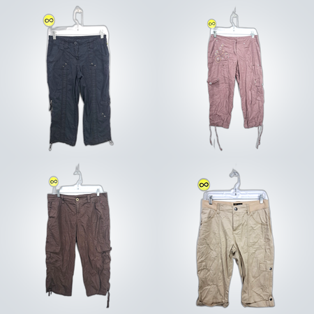 Y2K cotton Capri cargo style