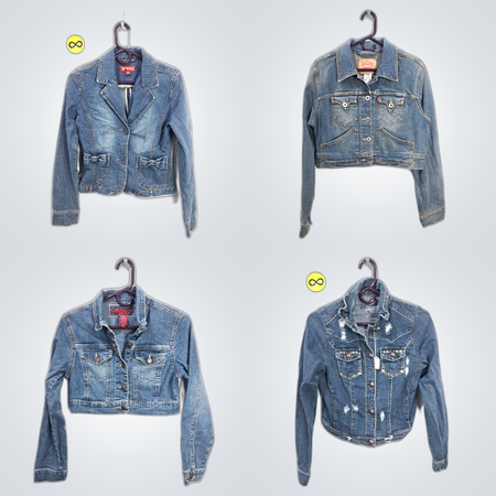 Y2K unique fade denim jackets