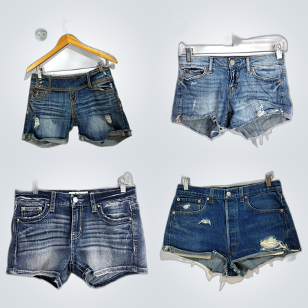 Y2K biker girl era unique denim sexy shorts