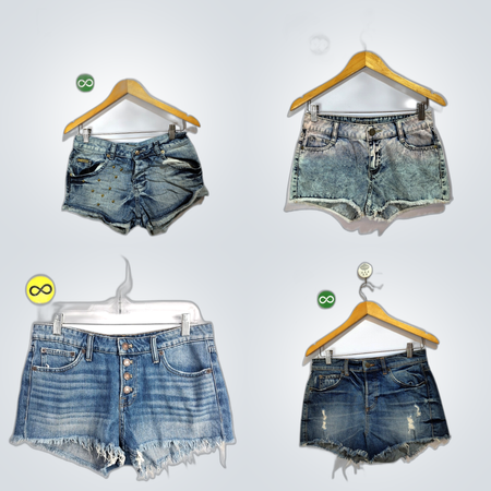 Y2K unique denim sexy shorts